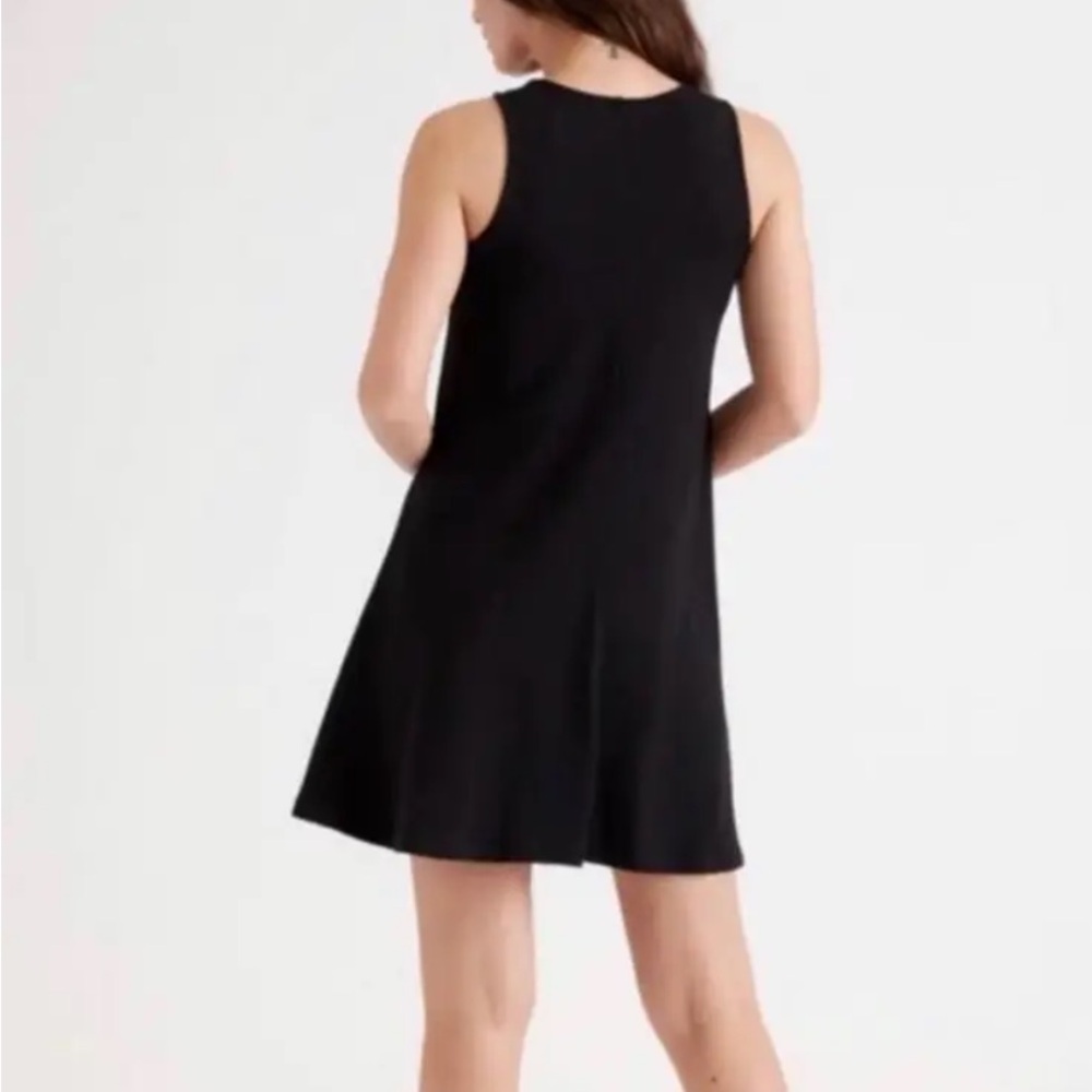 NWOT Quince black Tencel Modal sleeveless mini swing dress size XL - Picture 2 of 5